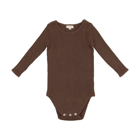 Lil Legs Knit Crewneck Onesie - Brown