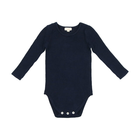 Lil Legs Knit Crewneck Onesie - Navy