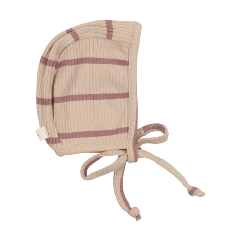 Lil Legs Ribbed Bonnet - Berry Stripe