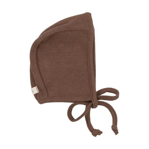 Lil Legs Ribbed Bonnet - Taupe