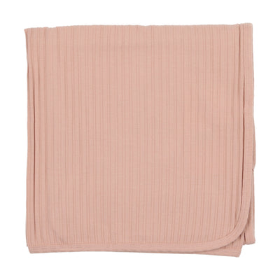 Lil Legs Wide Ribbed Blanket - Baby Pink