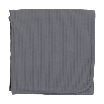 Lil Legs Wide Ribbed Blanket - Denim Blue