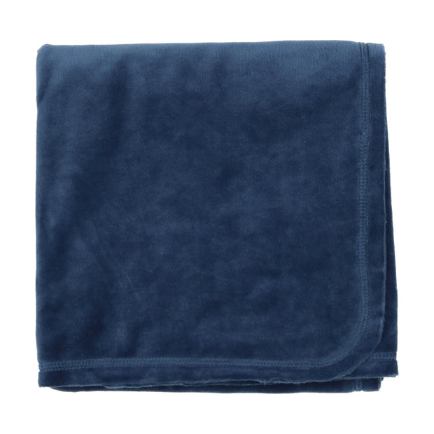 Lil Legs Classic Velour Blanket - Mid Blue