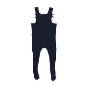 Lil Legs Knit Girls Overalls - Navy