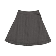 Analogie Pleated Skirt - Black Herringbone