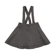 Analogie Pleated Skirt - Black Herringbone