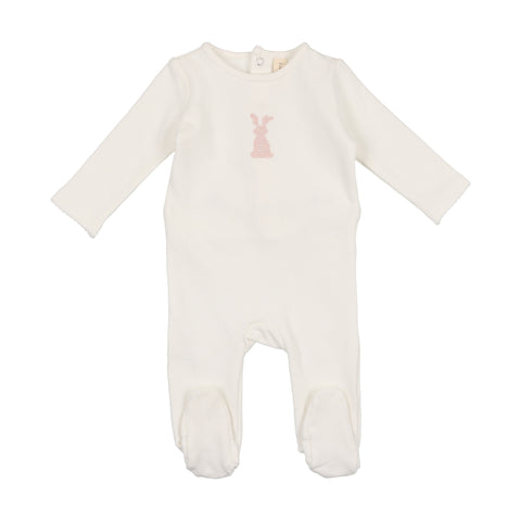 Lilette Bunny Footie - White/Pink