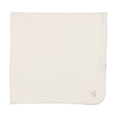 Lilette Bunny Blanket - White/Pink