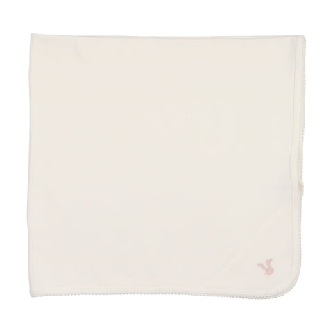 Lilette Bunny Blanket - White/Pink