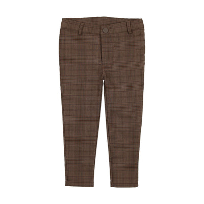 Analogie Printed Pants - Brown Plaid