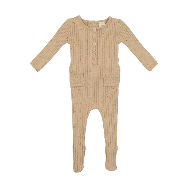 Analogie Knit Boy Footie - Toffee Speckle