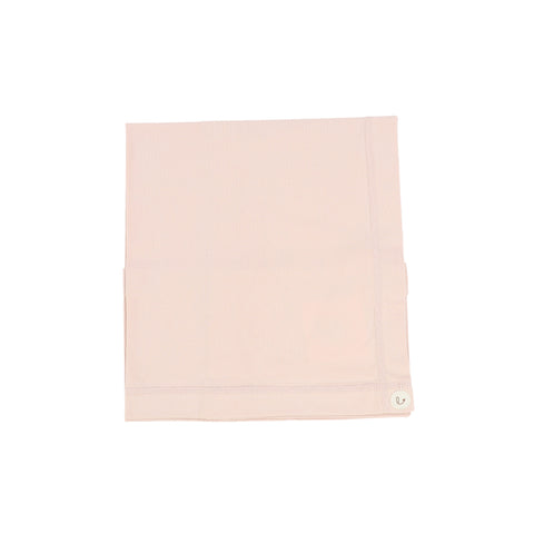 Lilette Brushed Cotton Wrapover Blanket - Pale Pink