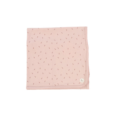 Lilette Printed Blanket - Pink/Pink Tulips
