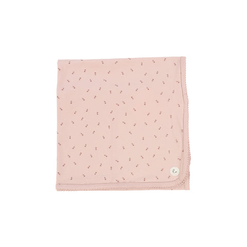 Lilette Printed Blanket - Pink/Pink Tulips
