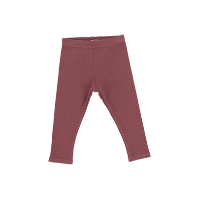 Lil Legs Ribbed Leggings - Plum