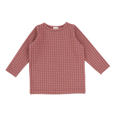 Analogie Checked Tee - Rose