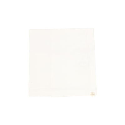 Lilette Brushed Cotton Wrapover Blanket - White