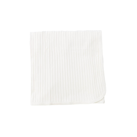 Lil Legs Wide Rib Blanket - Winter White