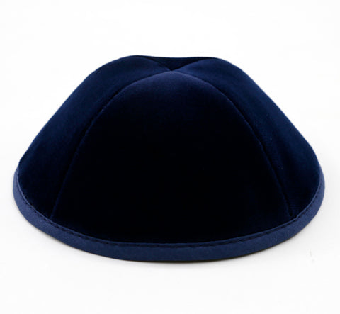 Custom Shoppe Velvet Yarmulkas - Navy